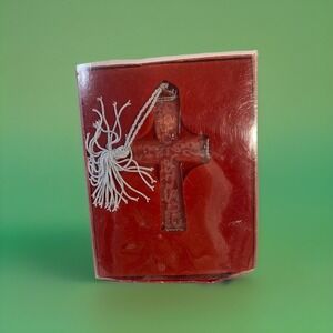 LENOX Lead Crystal Cross Ornament Pave Jewels Satin Czech RS Christmas 1999 Vtg